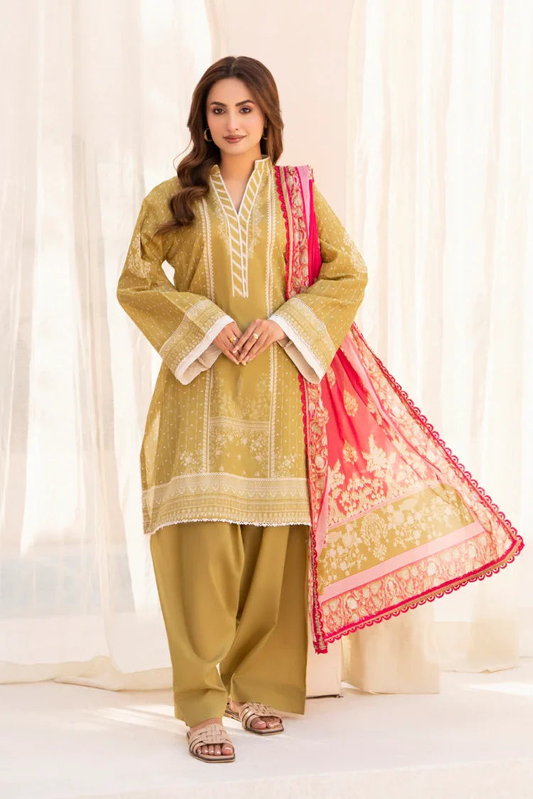 3-PC Unstitched Printed Lawn Suit