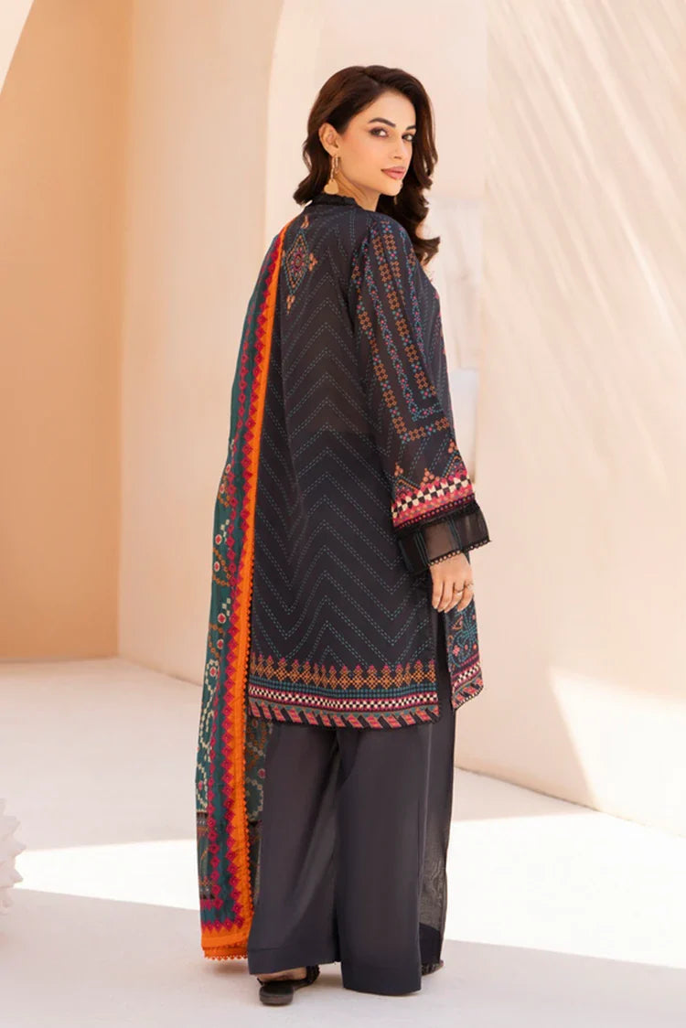 3-PC Unstitched Printed Lawn Suit