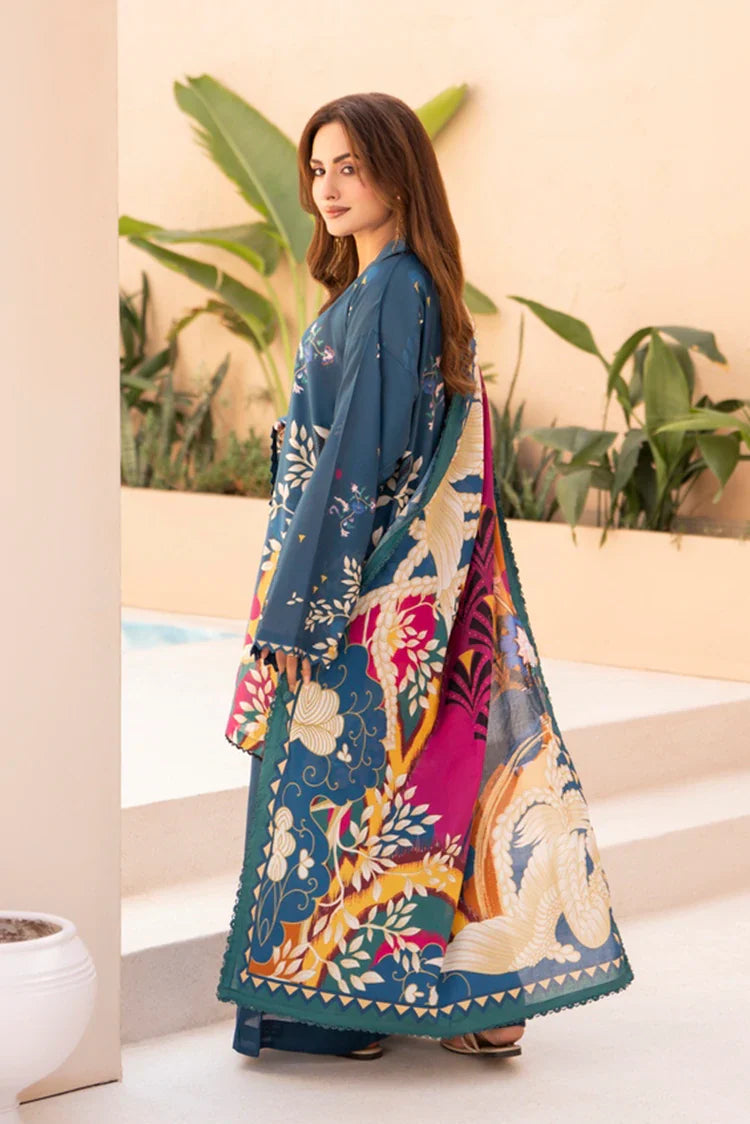 3-PC Unstitched Printed Lawn Suit