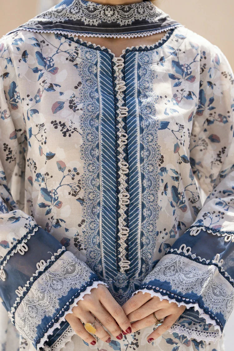 3-PC Unstitched Printed Lawn Suit