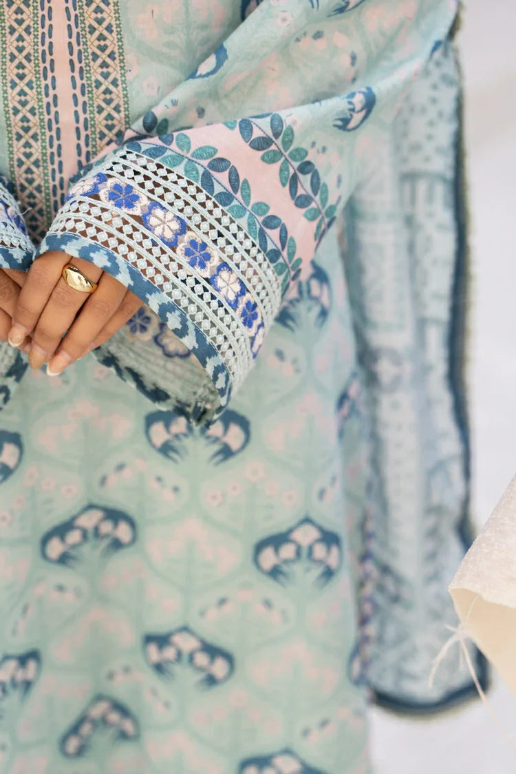 3-PC Unstitched Printed Lawn Suit