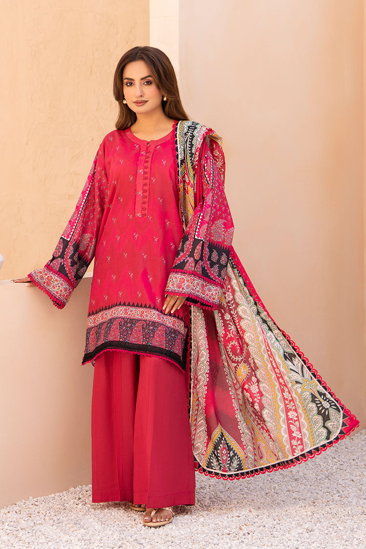3-PC Unstitched Printed Lawn Suit