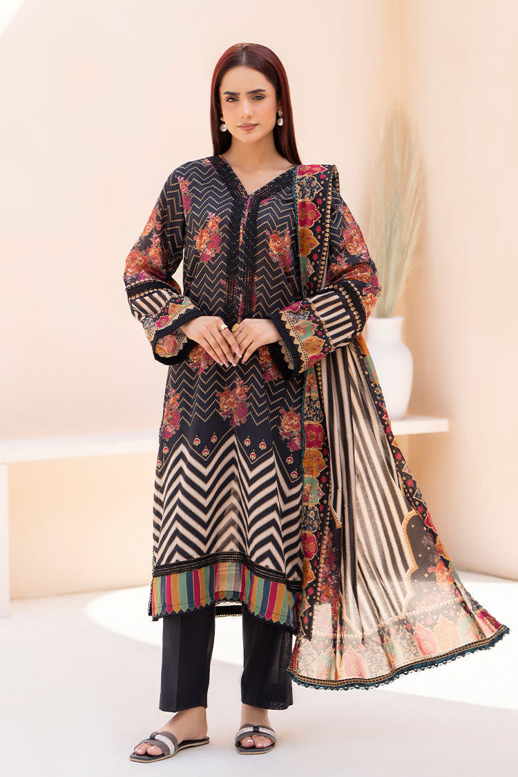 3-PC Unstitched Printed Lawn Suit