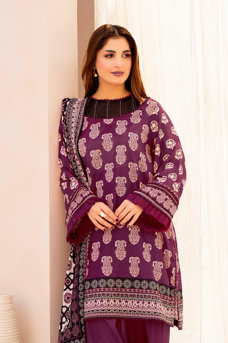 3-PC Unstitched Printed Lawn Suit