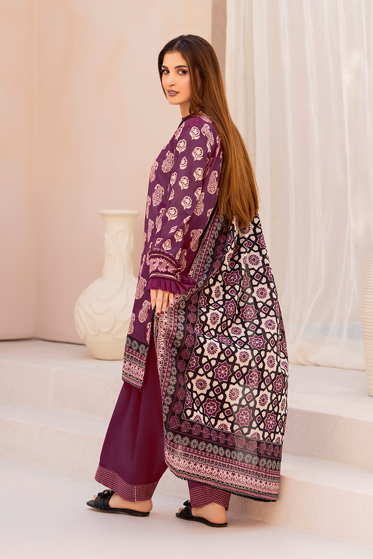 3-PC Unstitched Printed Lawn Suit