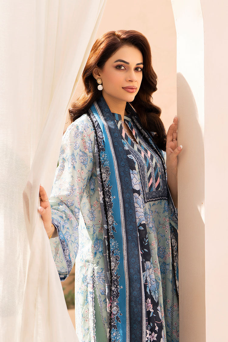 3-PC Unstitched Printed Lawn Suit