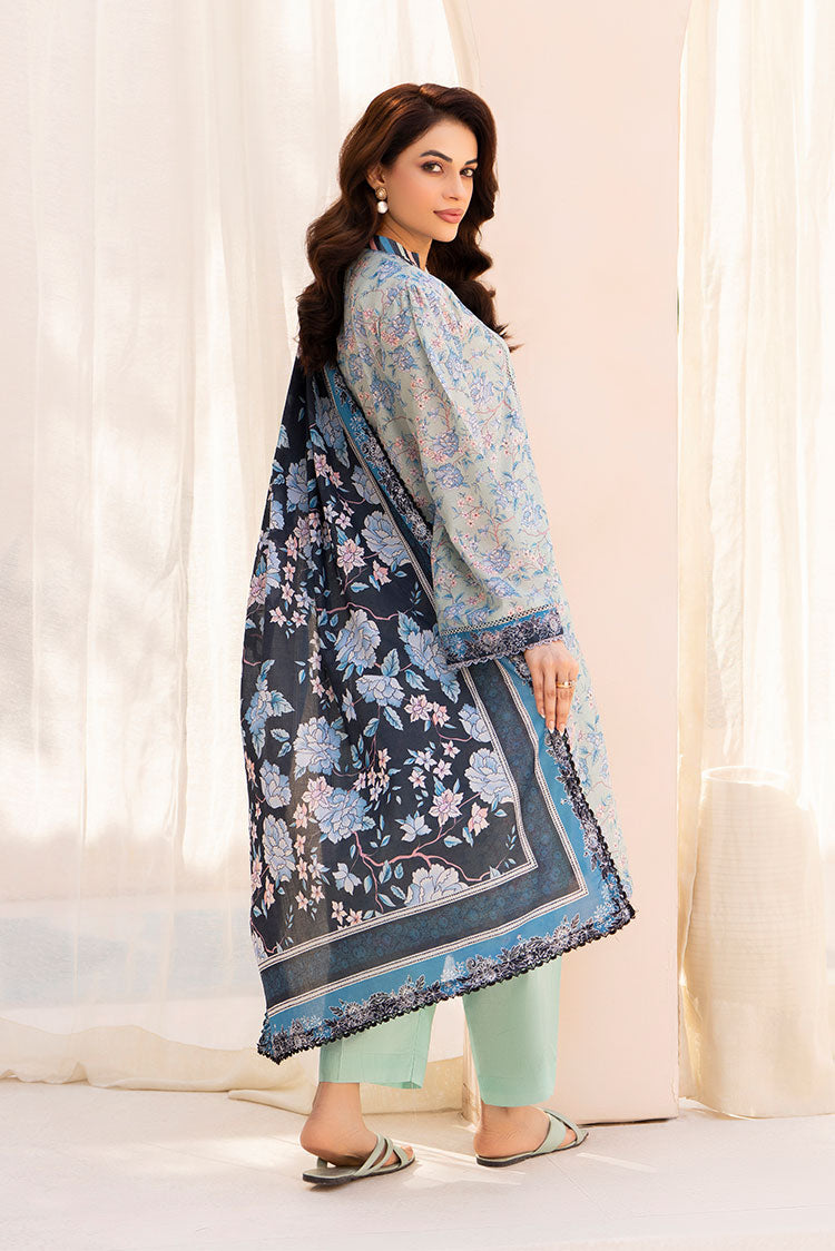 3-PC Unstitched Printed Lawn Suit