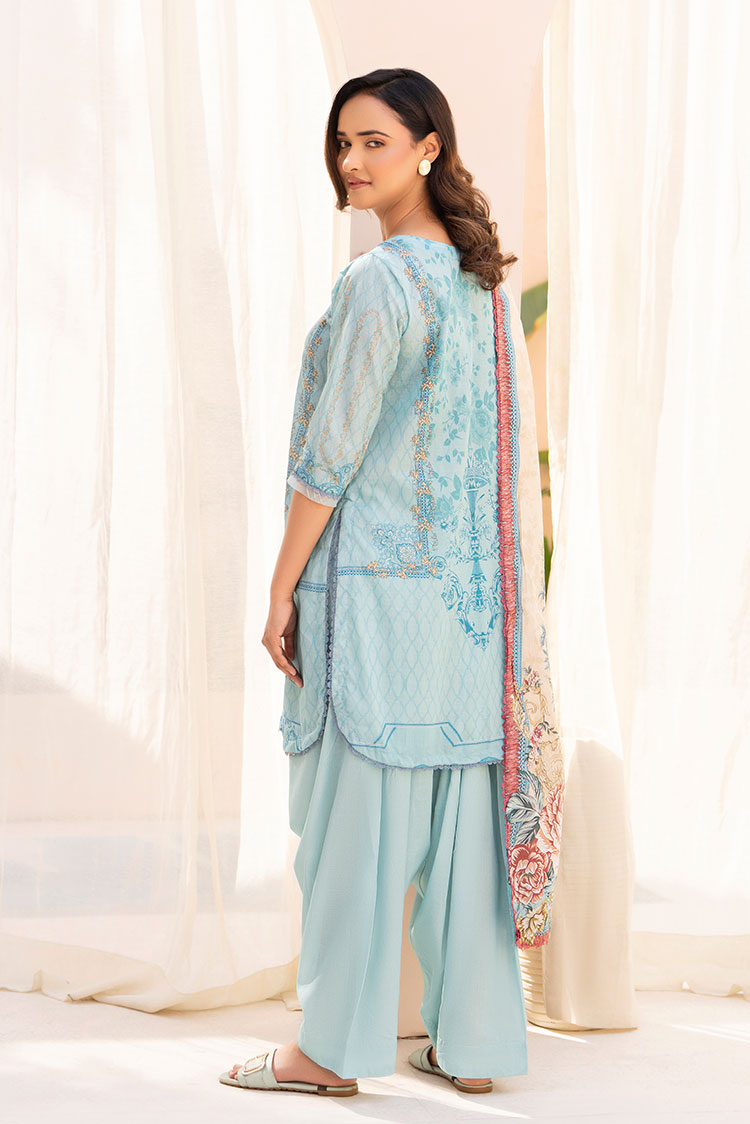 3-PC Unstitched Printed Lawn Suit