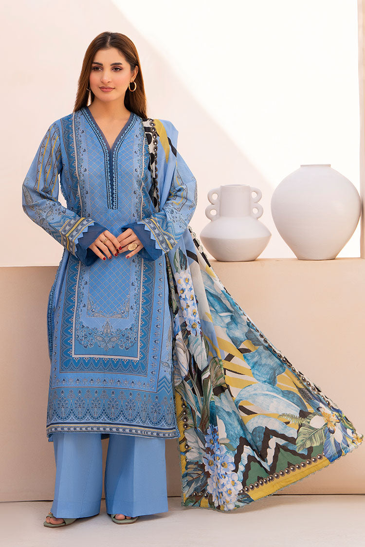 3-PC Unstitched Printed Lawn Suit