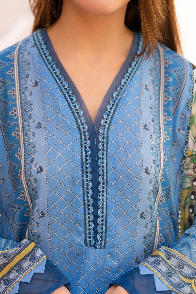 3-PC Unstitched Printed Lawn Suit