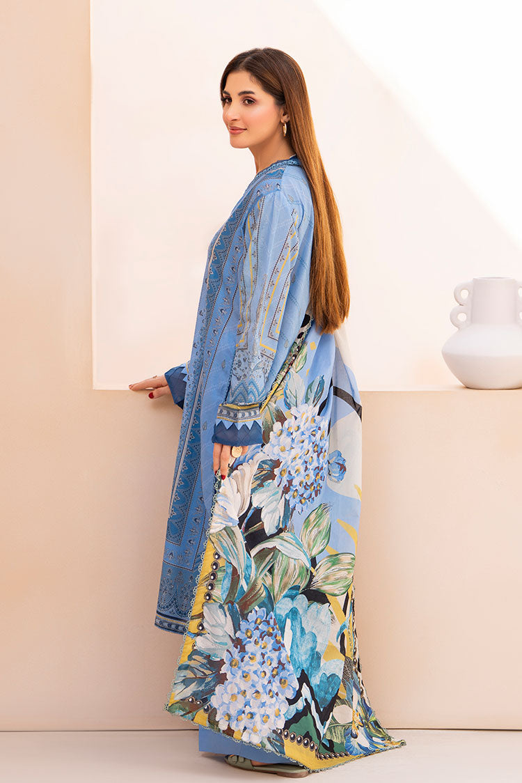3-PC Unstitched Printed Lawn Suit