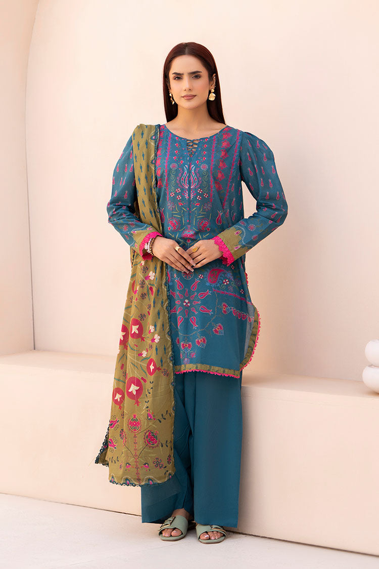3-PC Unstitched Printed Lawn Suit