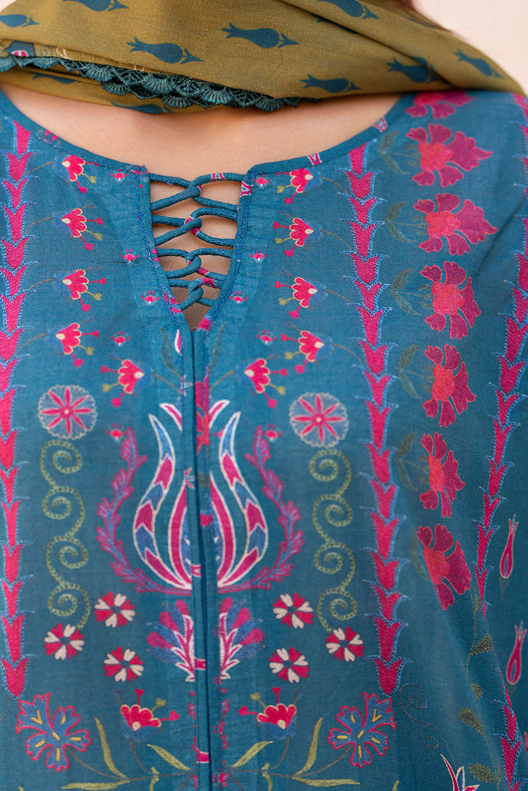 3-PC Unstitched Printed Lawn Suit