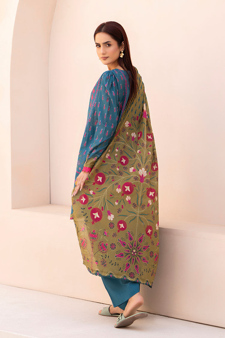3-PC Unstitched Printed Lawn Suit