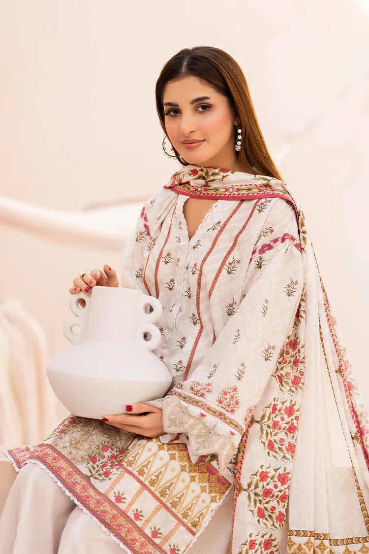 3-PC Unstitched Printed Lawn Suit