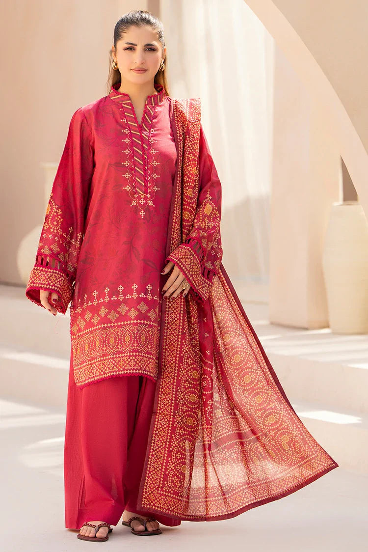 3-PC Unstitched Printed Lawn Suit