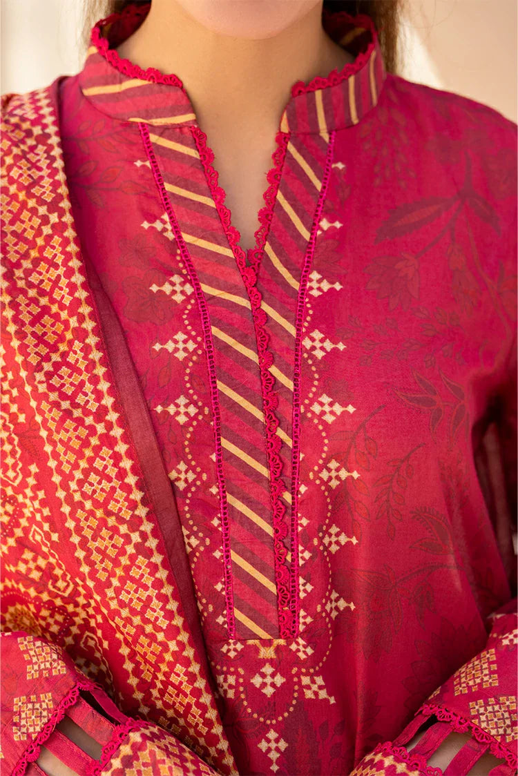 3-PC Unstitched Printed Lawn Suit