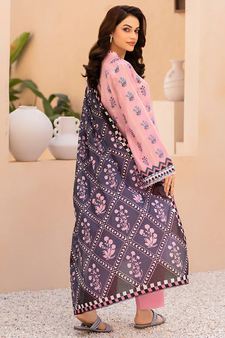 3-PC Unstitched Printed Lawn Suit