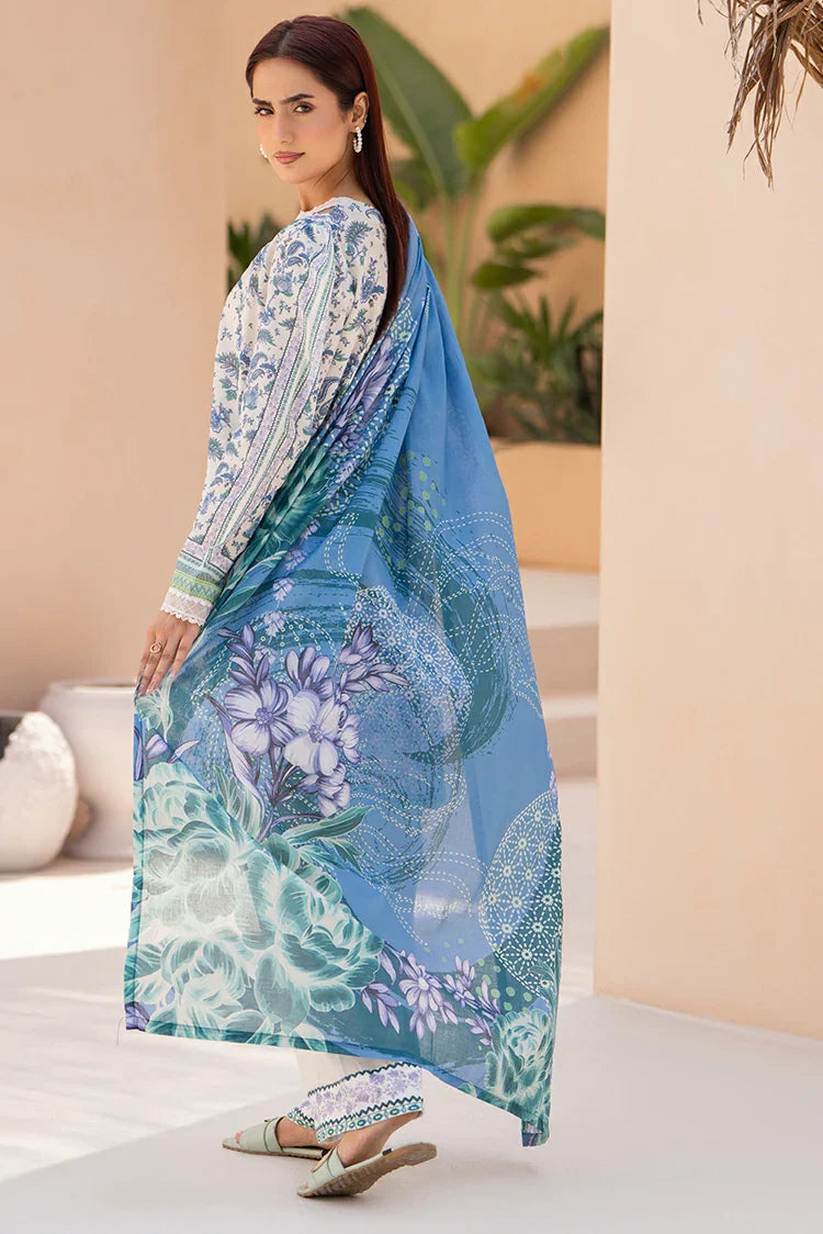 3-PC Unstitched Printed Lawn Suit