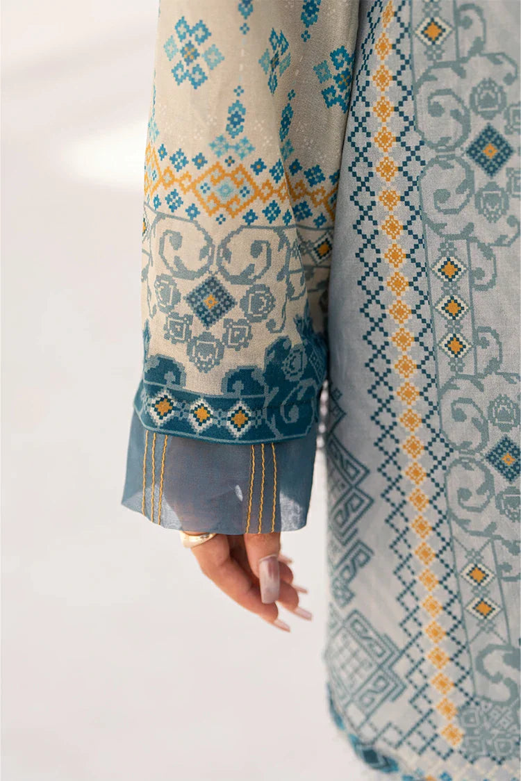 3-PC Unstitched Printed Lawn Suit