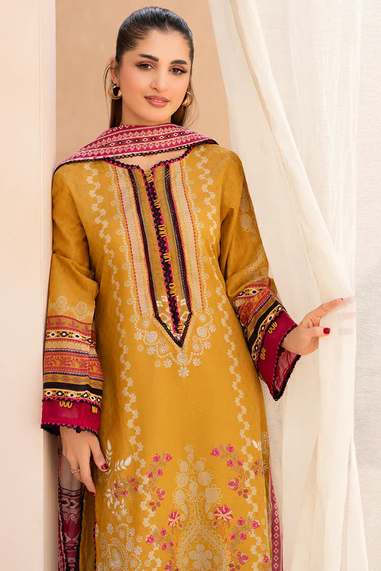 3-PC Unstitched Printed Lawn Suit