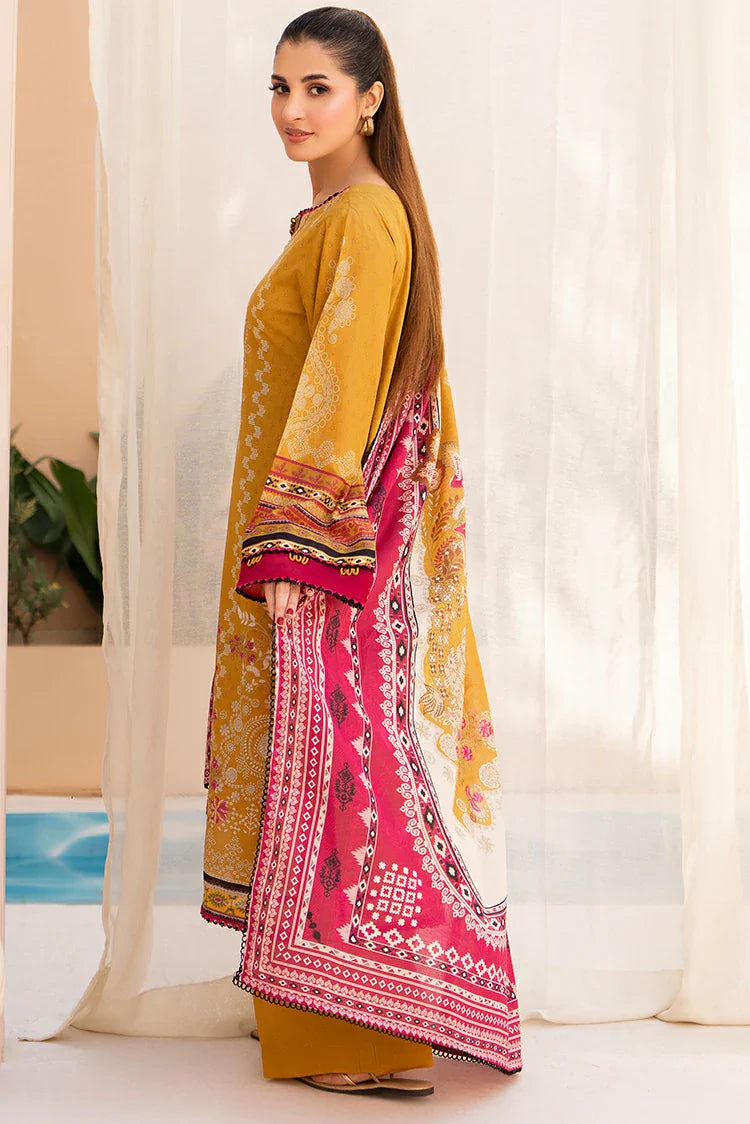3-PC Unstitched Printed Lawn Suit