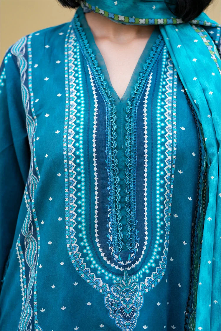 3-PC Unstitched Printed Lawn Suit