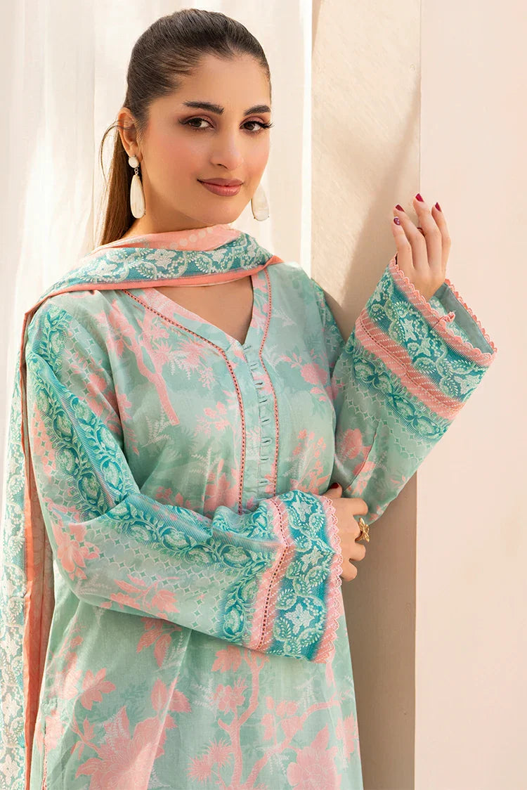 3-PC Unstitched Printed Lawn Suit
