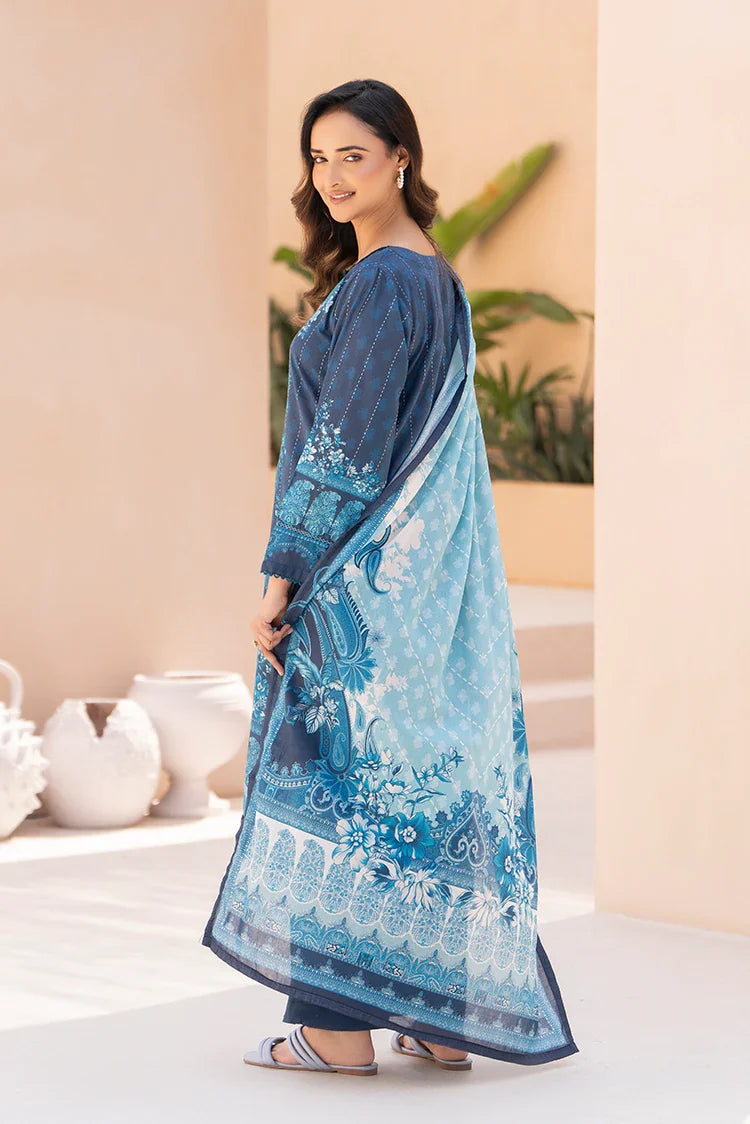 3-PC Unstitched Printed Lawn Suit