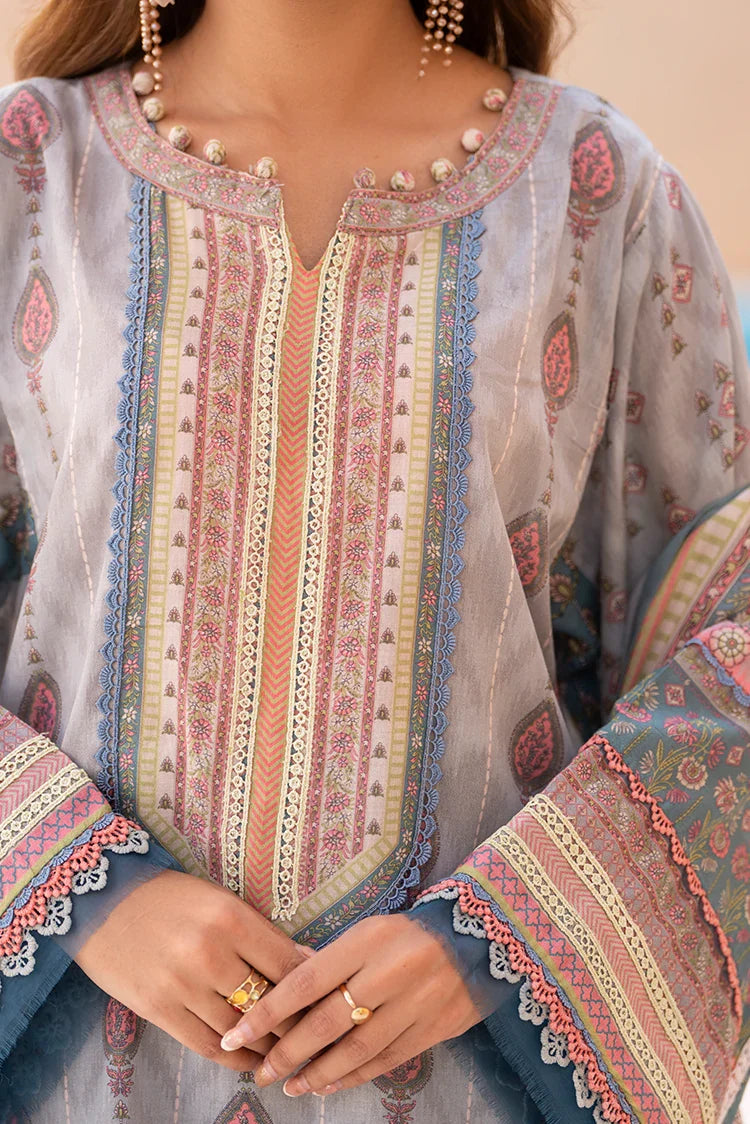 3-PC Unstitched Printed Lawn Suit