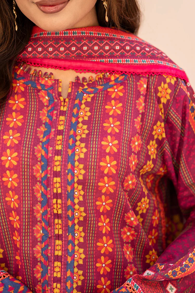 3-PC Unstitched Printed Lawn Suit