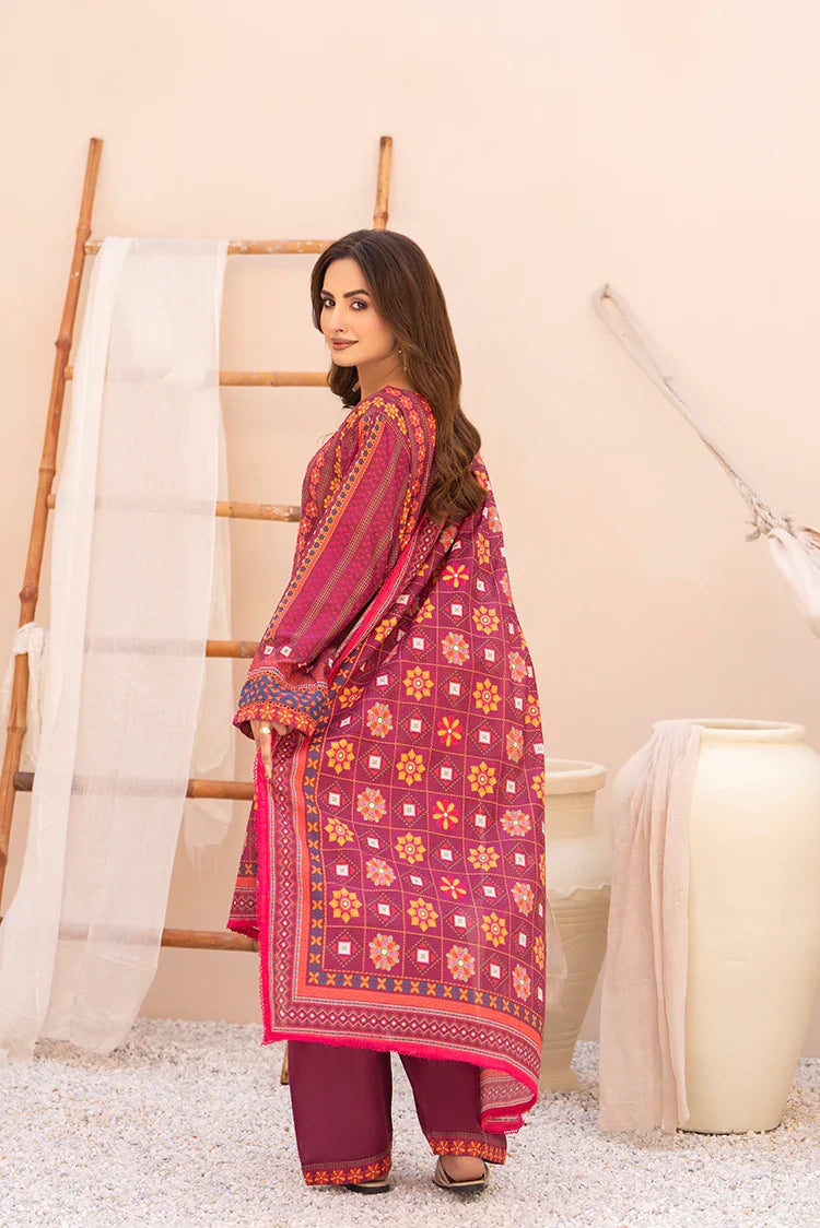 3-PC Unstitched Printed Lawn Suit