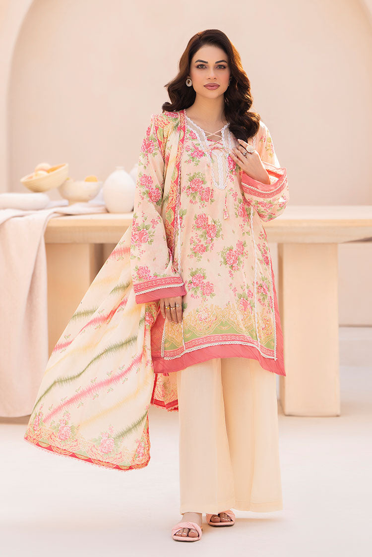 3-PC Unstitched Printed Lawn Suit
