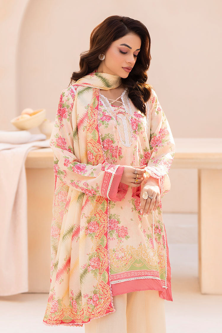3-PC Unstitched Printed Lawn Suit