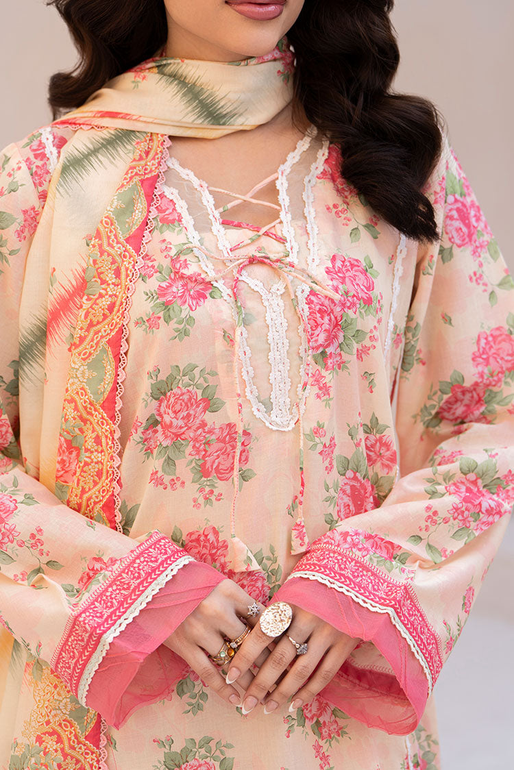 3-PC Unstitched Printed Lawn Suit