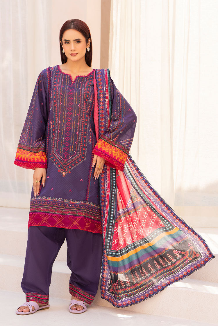 3-PC Unstitched Printed Lawn Suit