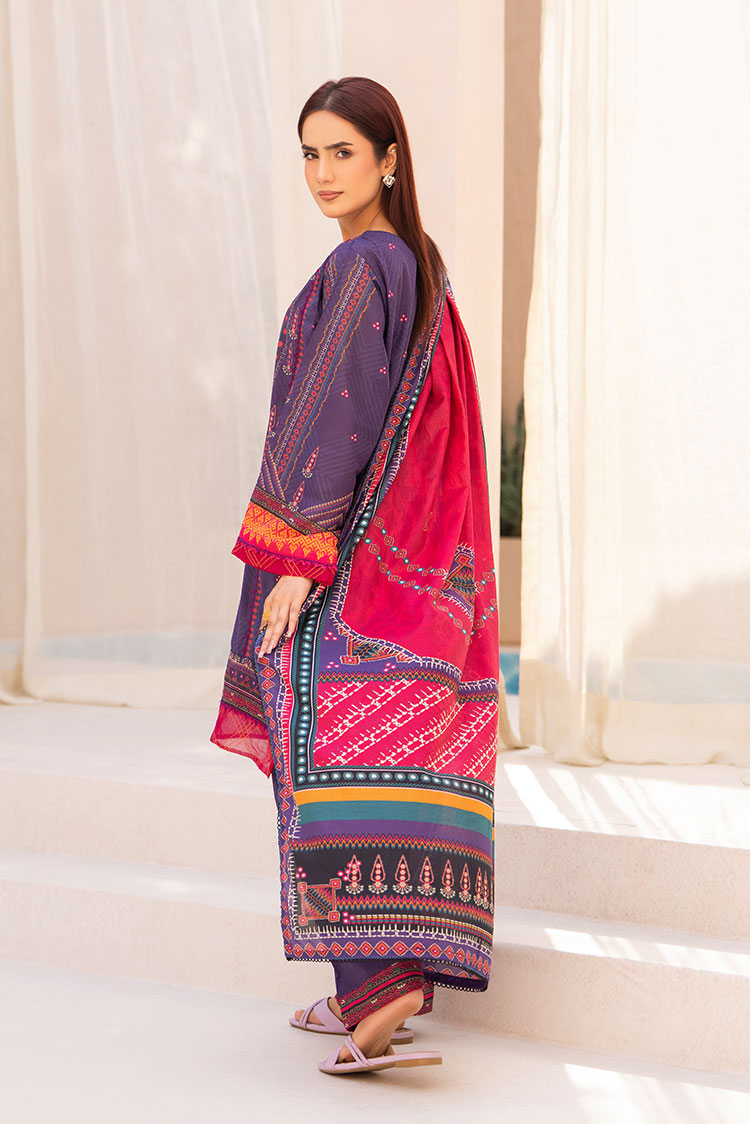 3-PC Unstitched Printed Lawn Suit