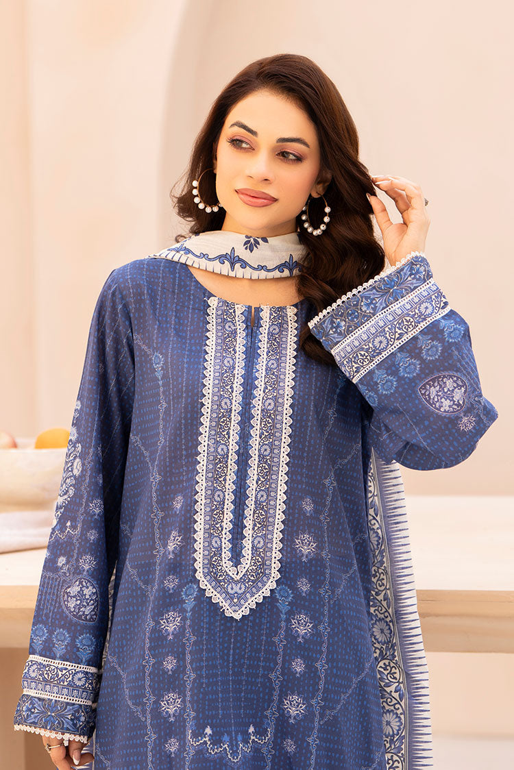 3-PC Unstitched Printed Lawn Suit