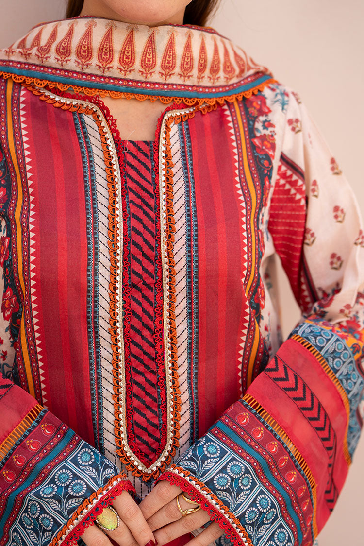 3-PC Unstitched Printed Lawn Suit