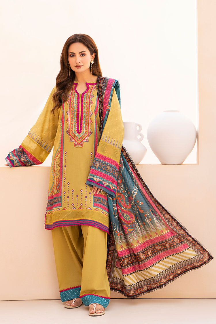 3-PC Unstitched Printed Lawn Suit