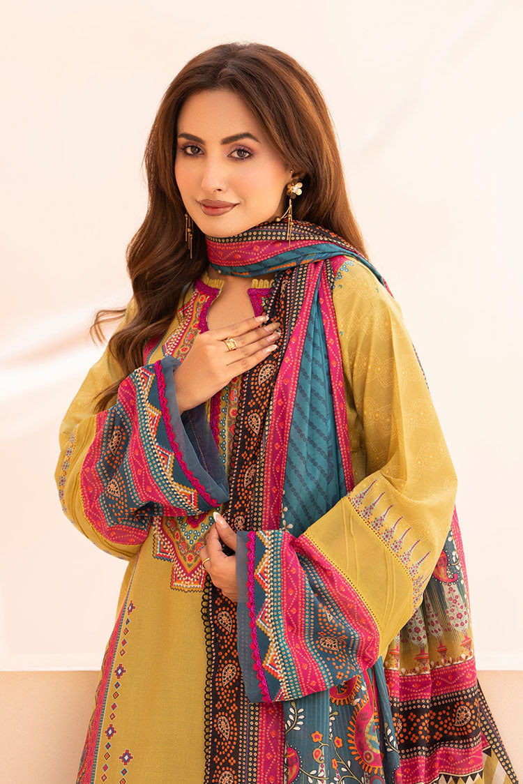 3-PC Unstitched Printed Lawn Suit