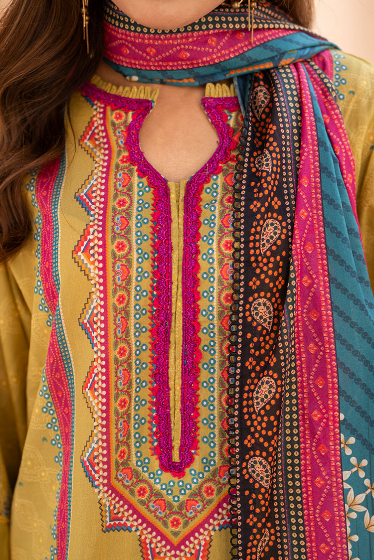 3-PC Unstitched Printed Lawn Suit