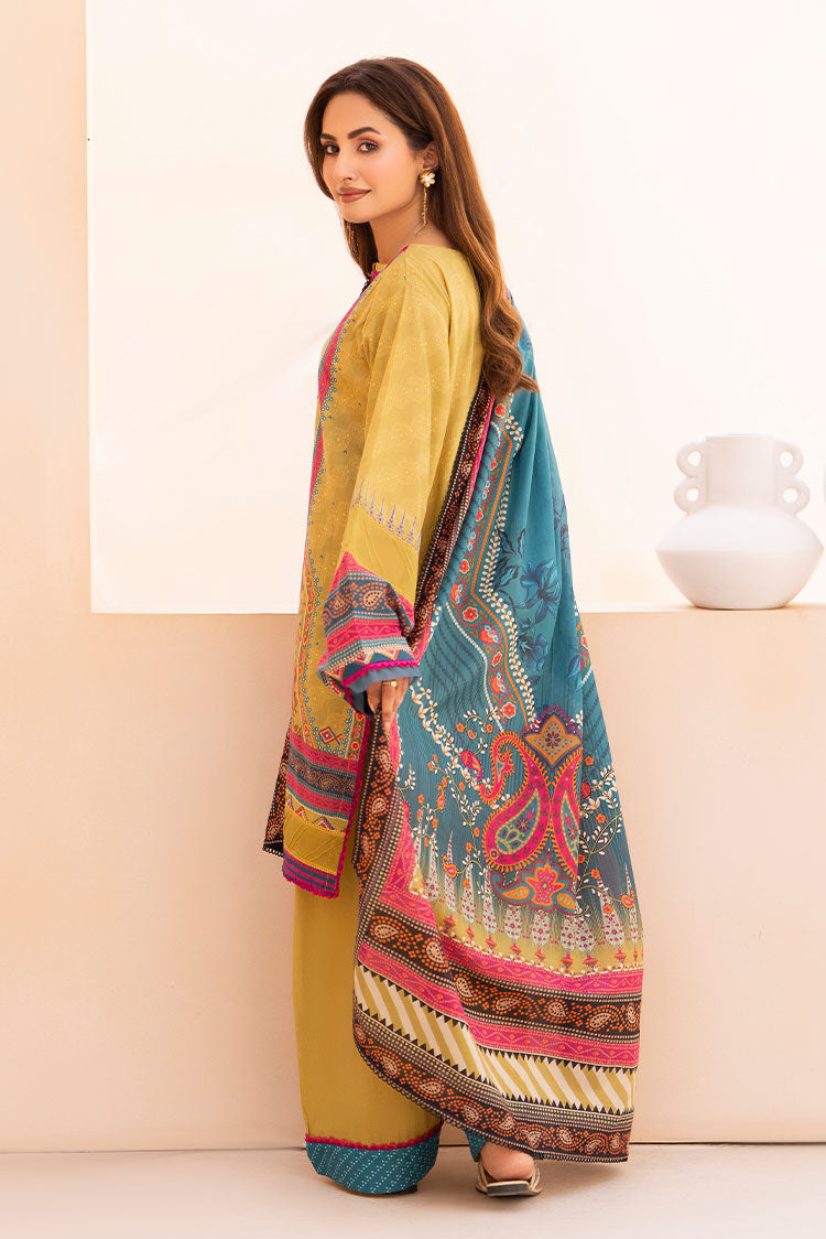3-PC Unstitched Printed Lawn Suit