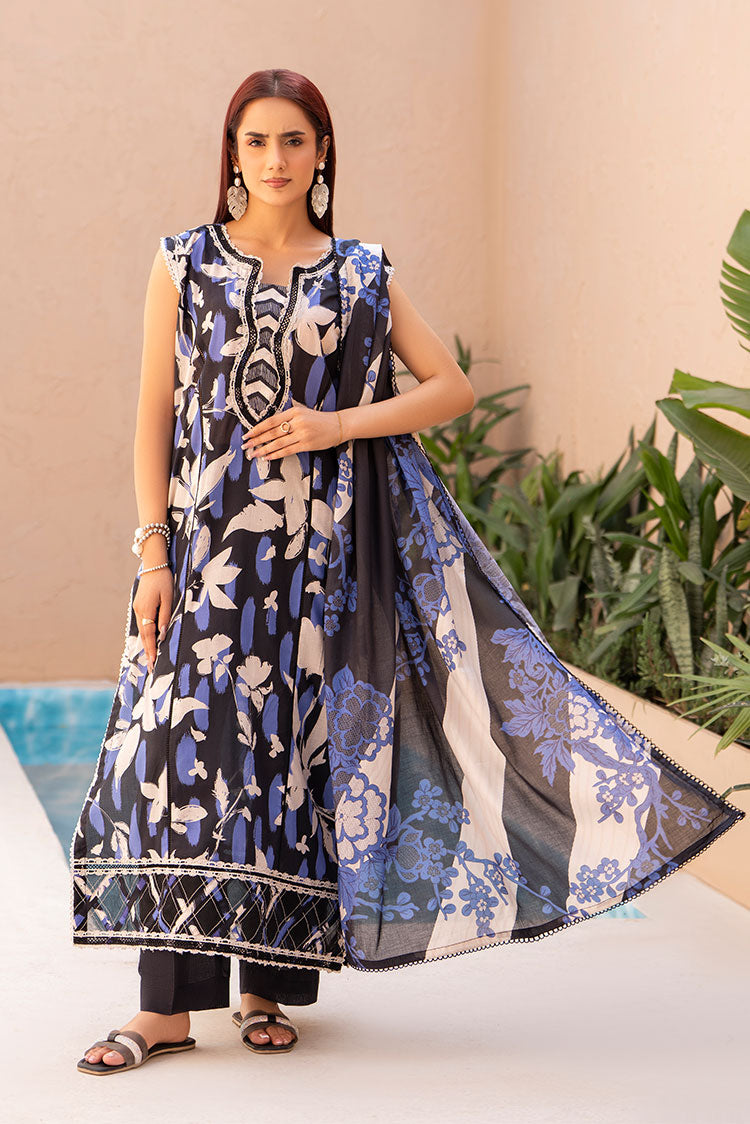 3-PC Unstitched Printed Lawn Suit