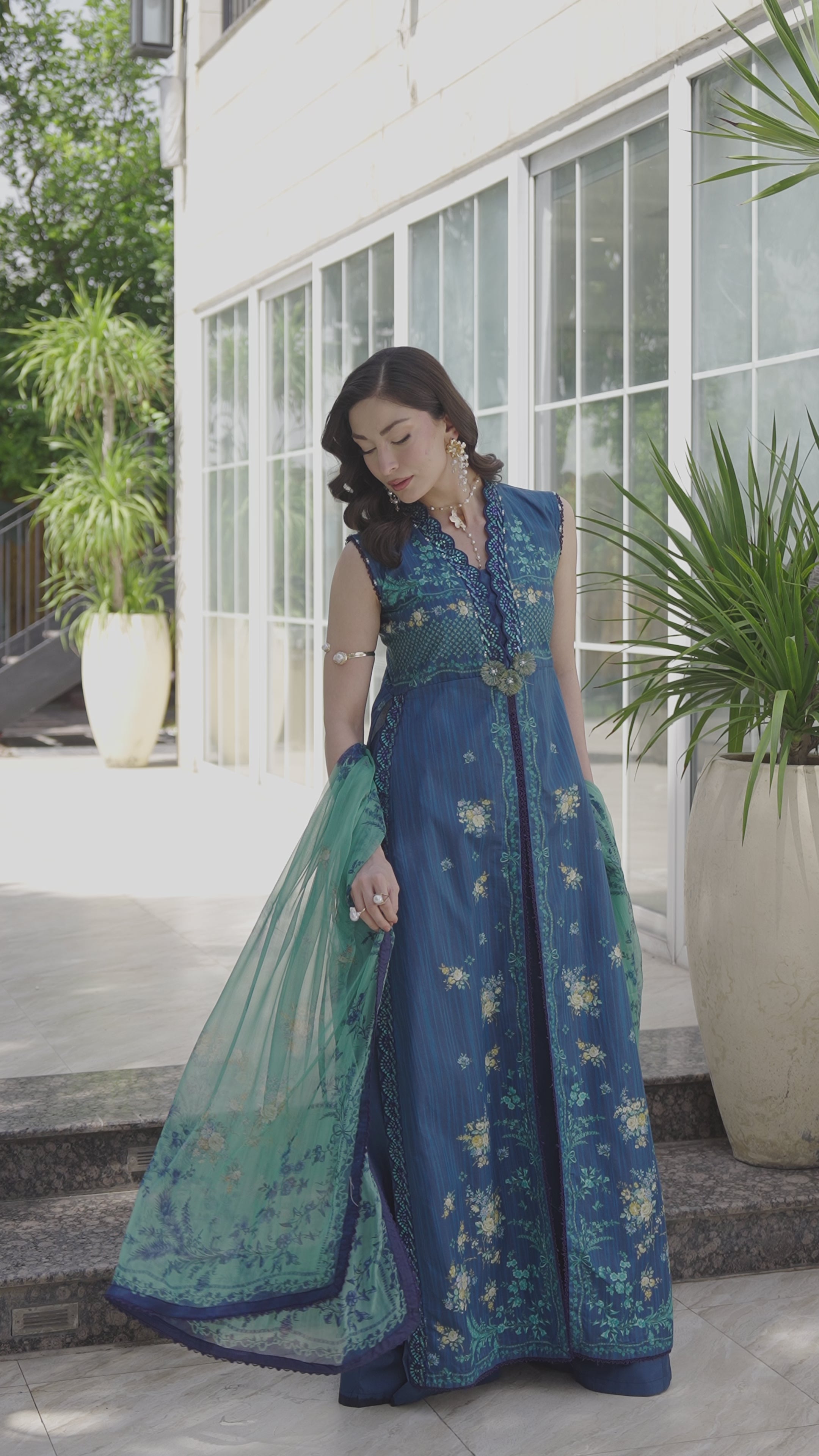 3-PC Unstitched Embroidered Lawn Suit