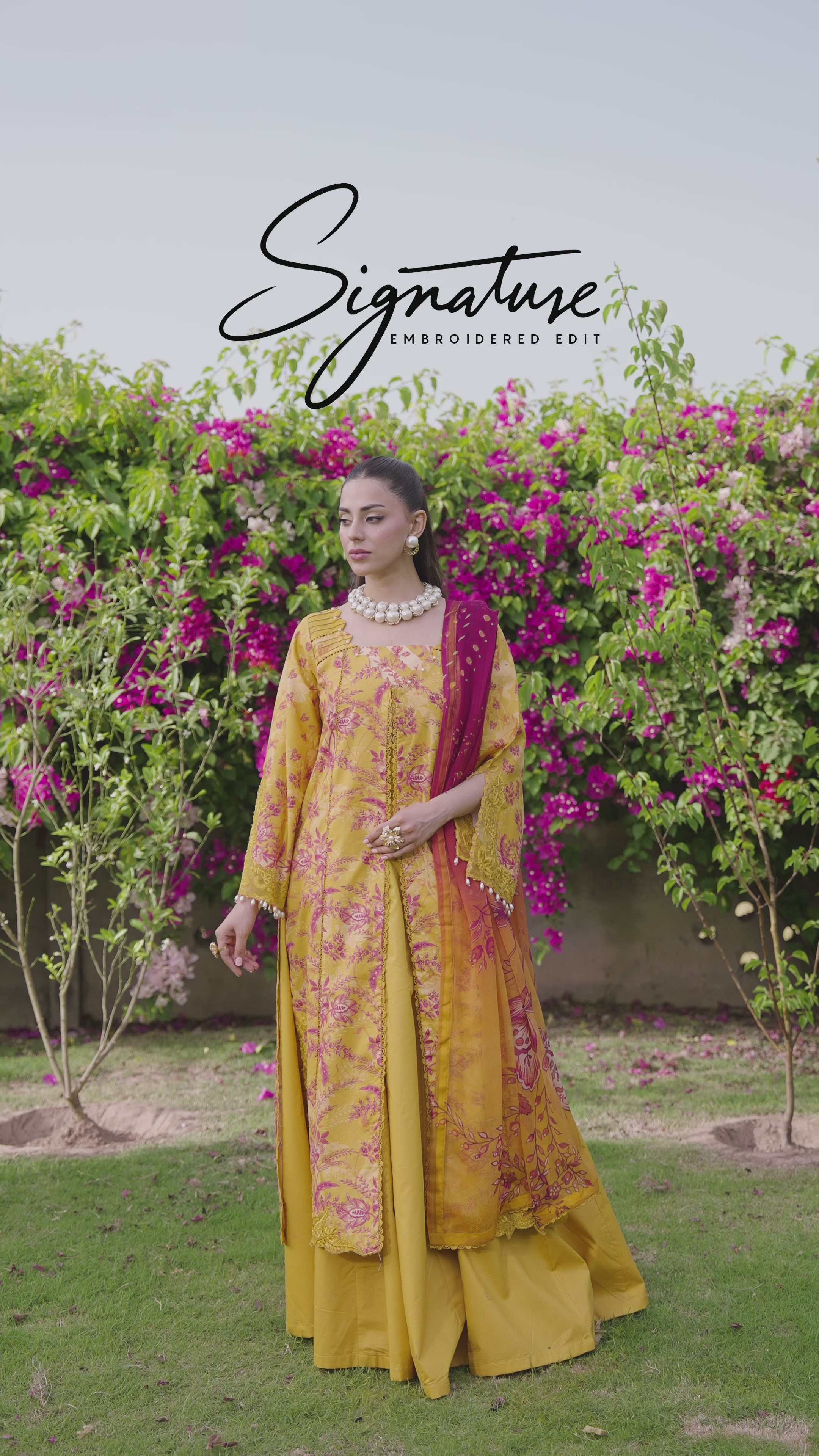 3-PC Unstitched Embroidered Lawn Suit