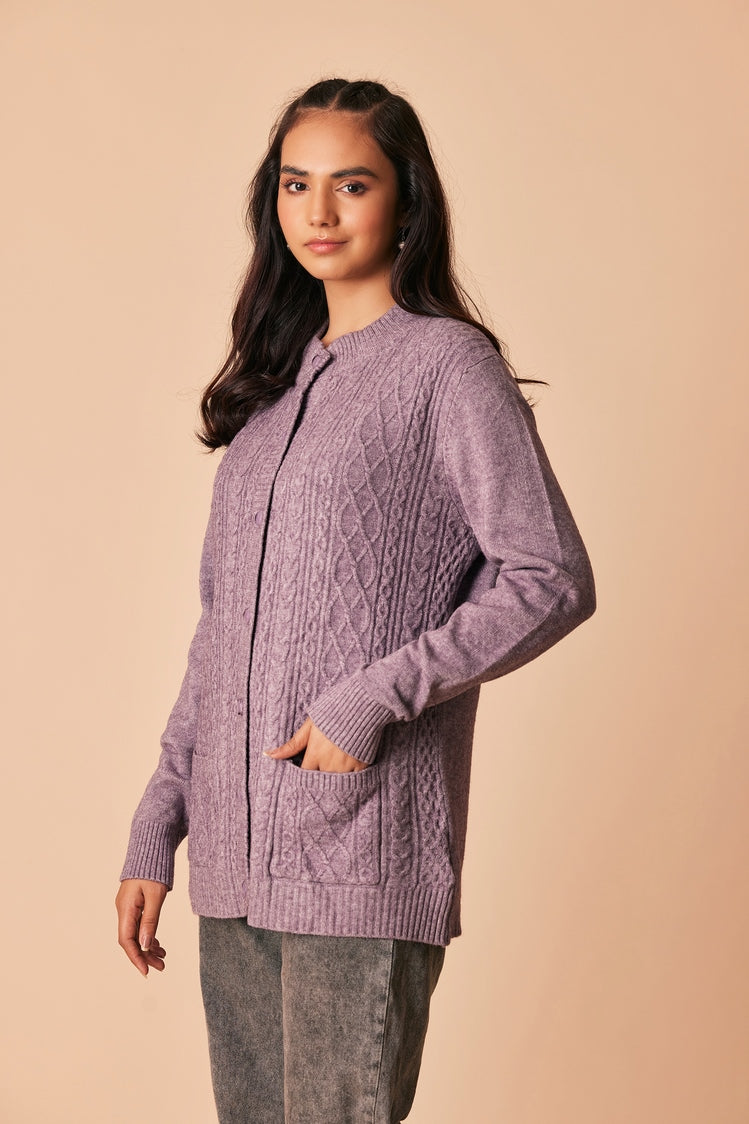 Round Neck Cardigan Sweater