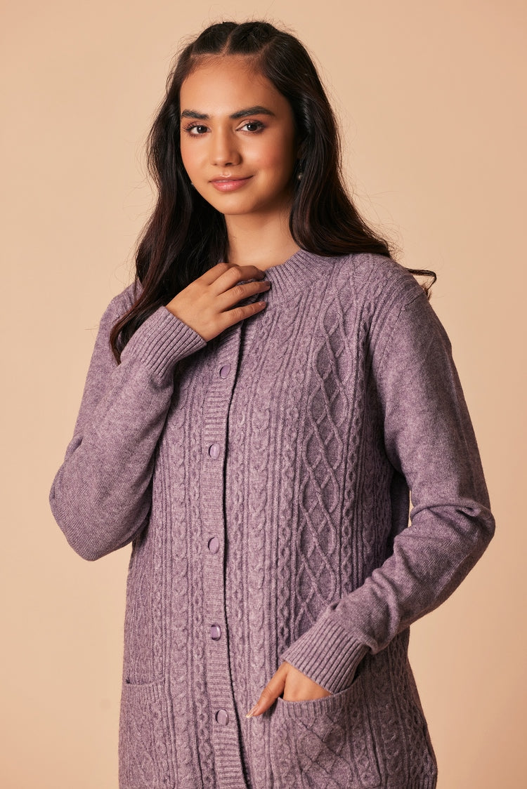 Round Neck Cardigan Sweater