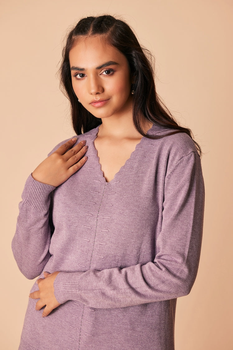 V-Neck Pullover Sweater