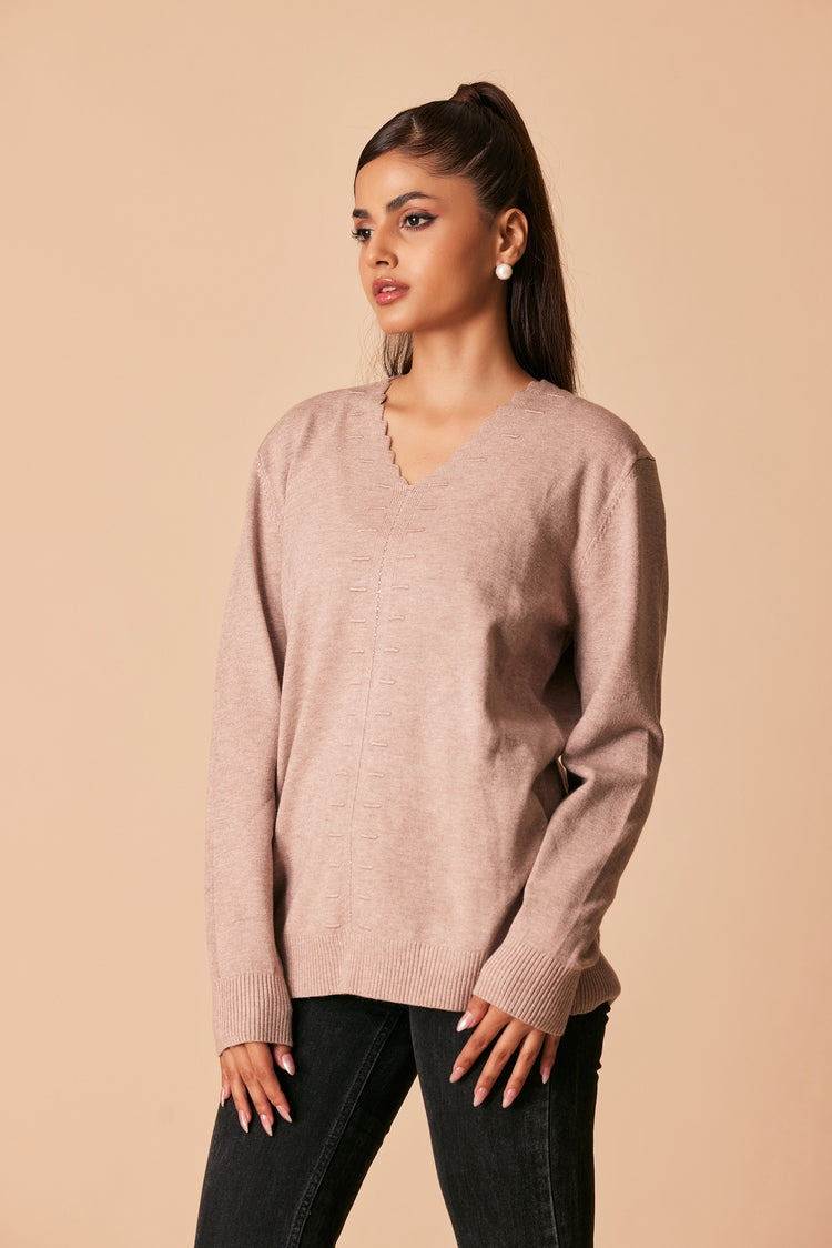 V-Neck Pullover Sweater